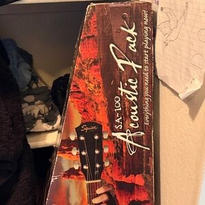 Fender Squier SA-100 Acoustic Pack - Red and Black